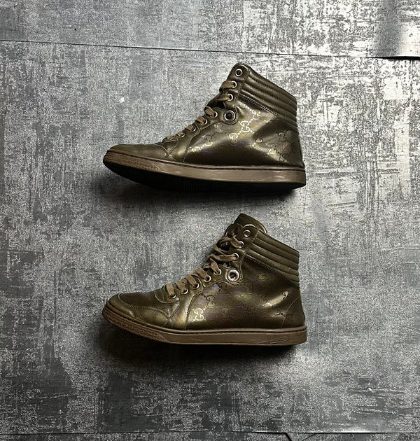 Gucci High Top Sneaker Khaki (36 WOMEN)