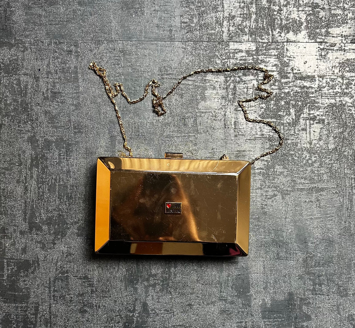 Love Moschino Gold Clutch