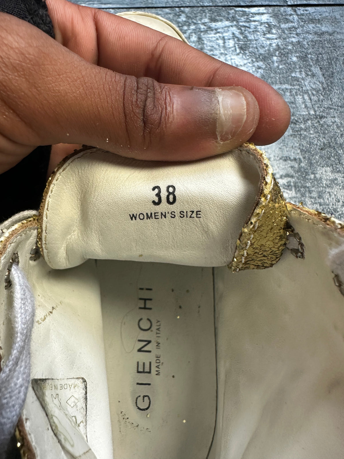 Metal Gienchi Spike Sneaker (38 WOMEN)