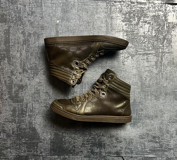 Gucci High Top Sneaker Khaki (36 WOMEN)