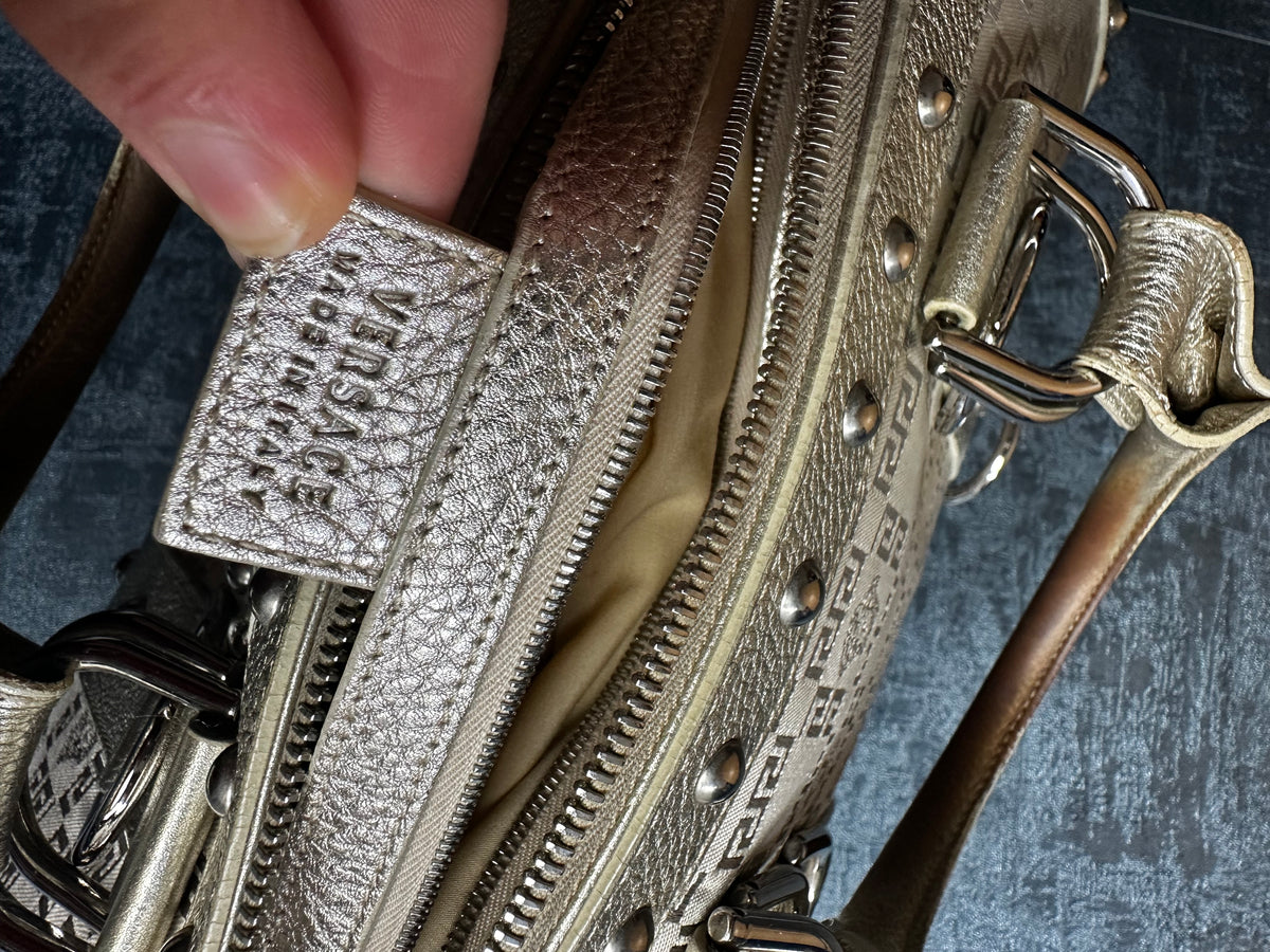 Versace Handtasche Silber Gold