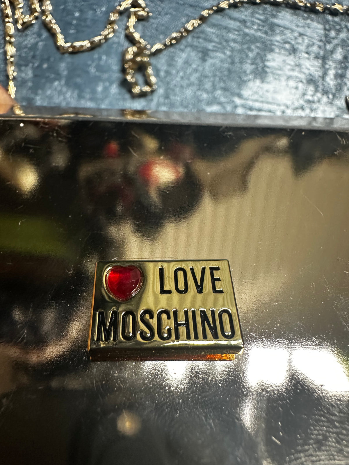 Love Moschino Gold Clutch
