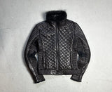 Prada Damen Lederjacke mit Fell (M WOMEN)