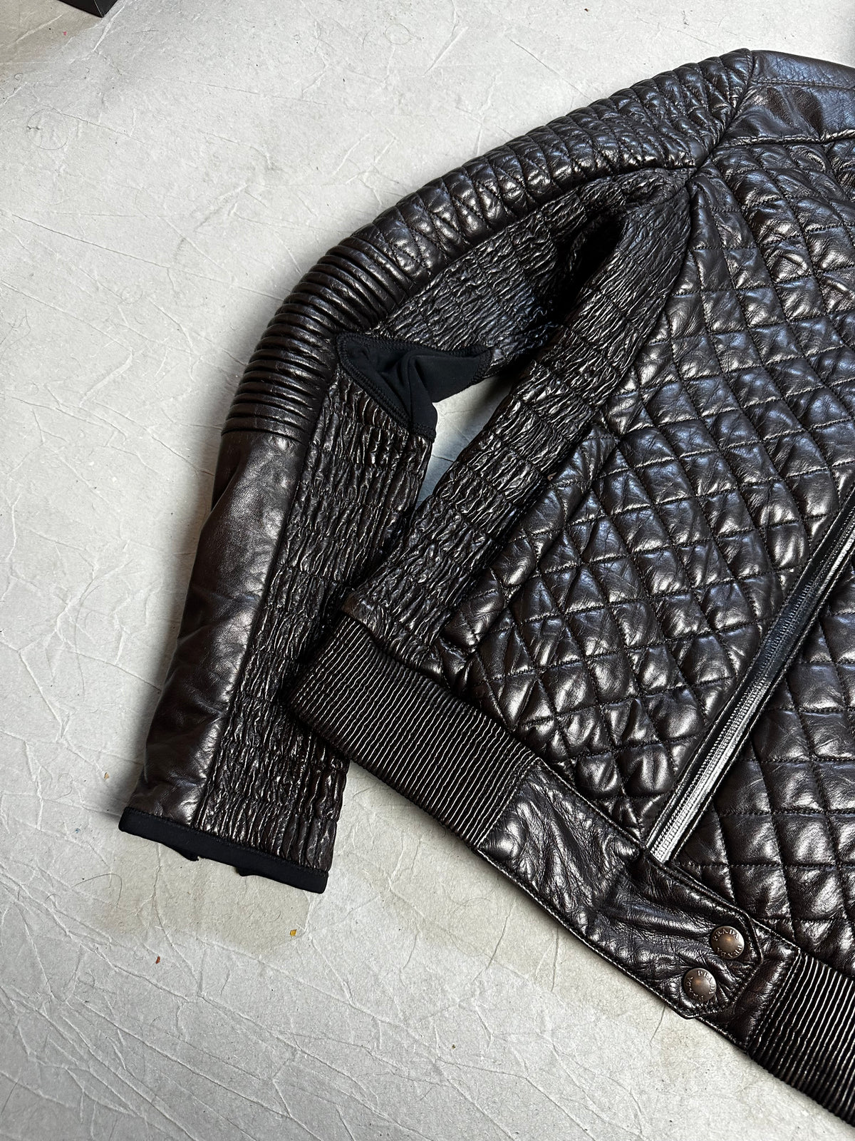Prada Damen Lederjacke mit Fell (M WOMEN)