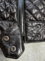 Prada Damen Lederjacke mit Fell (M WOMEN)