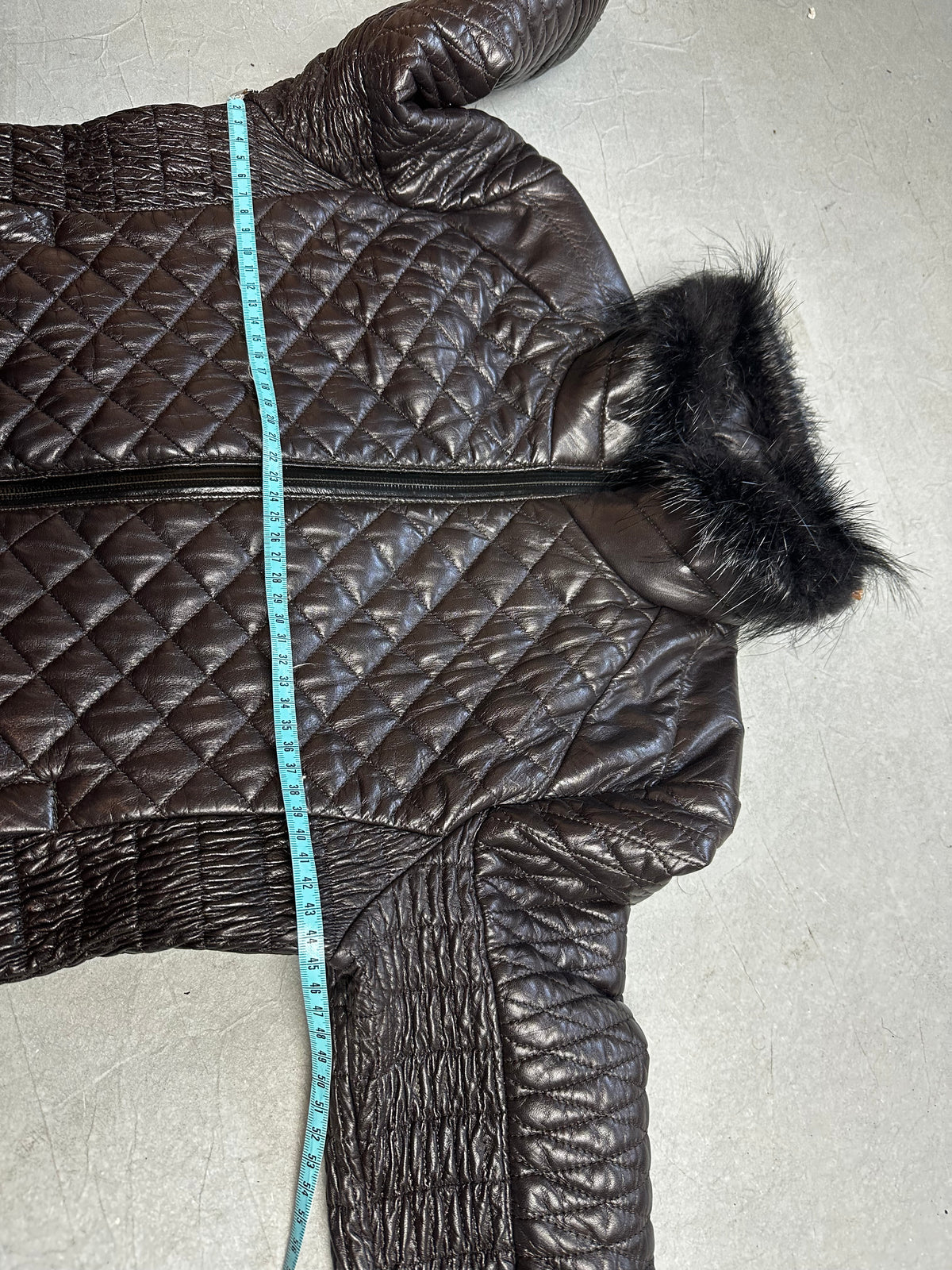 Prada Damen Lederjacke mit Fell (M WOMEN)