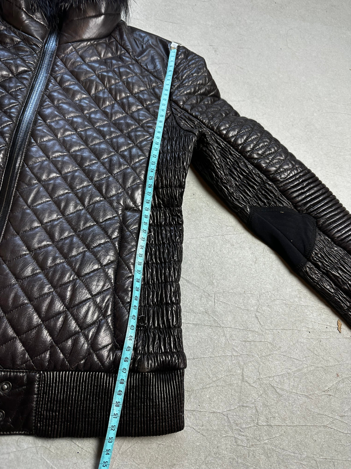 Prada Damen Lederjacke mit Fell (M WOMEN)