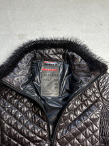 Prada Damen Lederjacke mit Fell (M WOMEN)