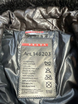 Prada Damen Lederjacke mit Fell (M WOMEN)