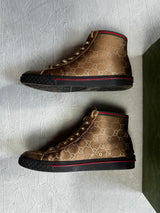 Golden High Top Gucci Monogram Sneaker (37 WOMEN)