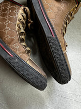 Golden High Top Gucci Monogram Sneaker (37 WOMEN)